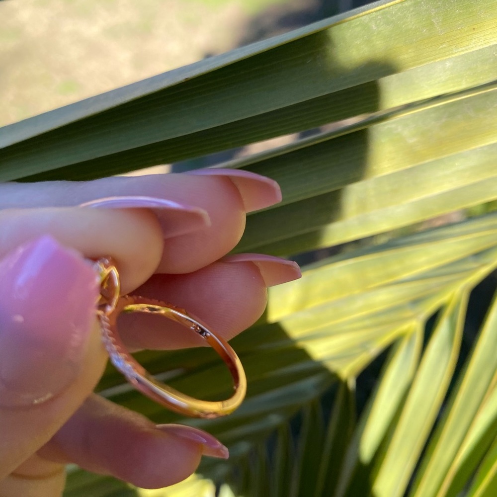 NEW Gorgeous 18k Rose Gold  Plated Fire Opal - Picture 13 of 13